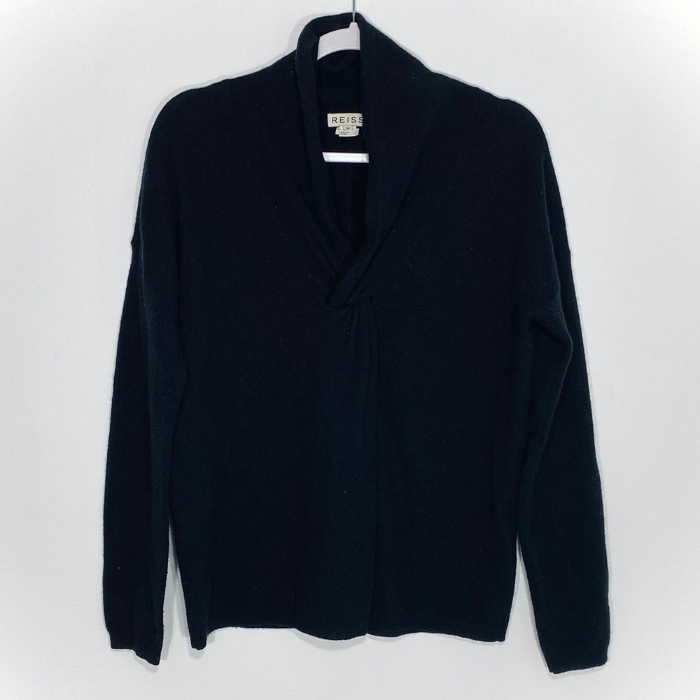 Reiss • Gray Lemaire Knot Front Wool Sweater